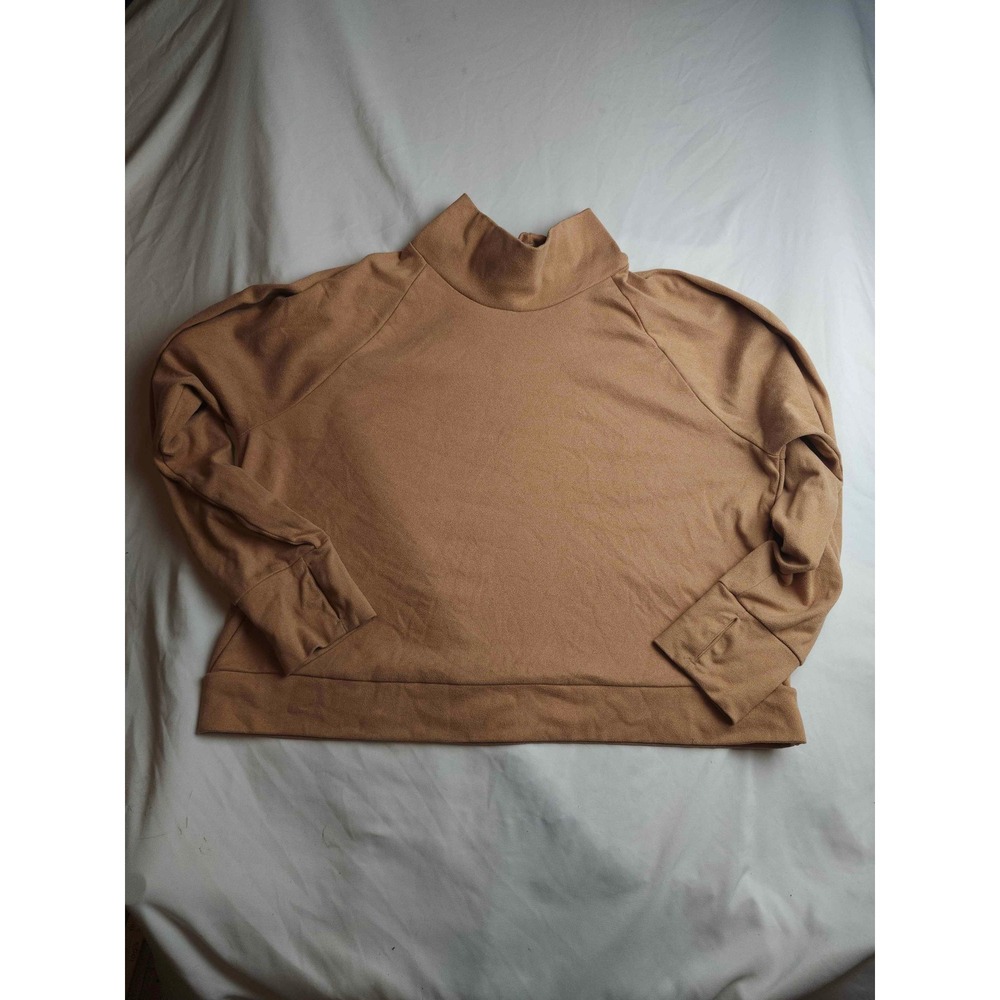 Kyodan Outdoor Mock Neck Sweatshirt Brown Thumbhole Pullover XXL